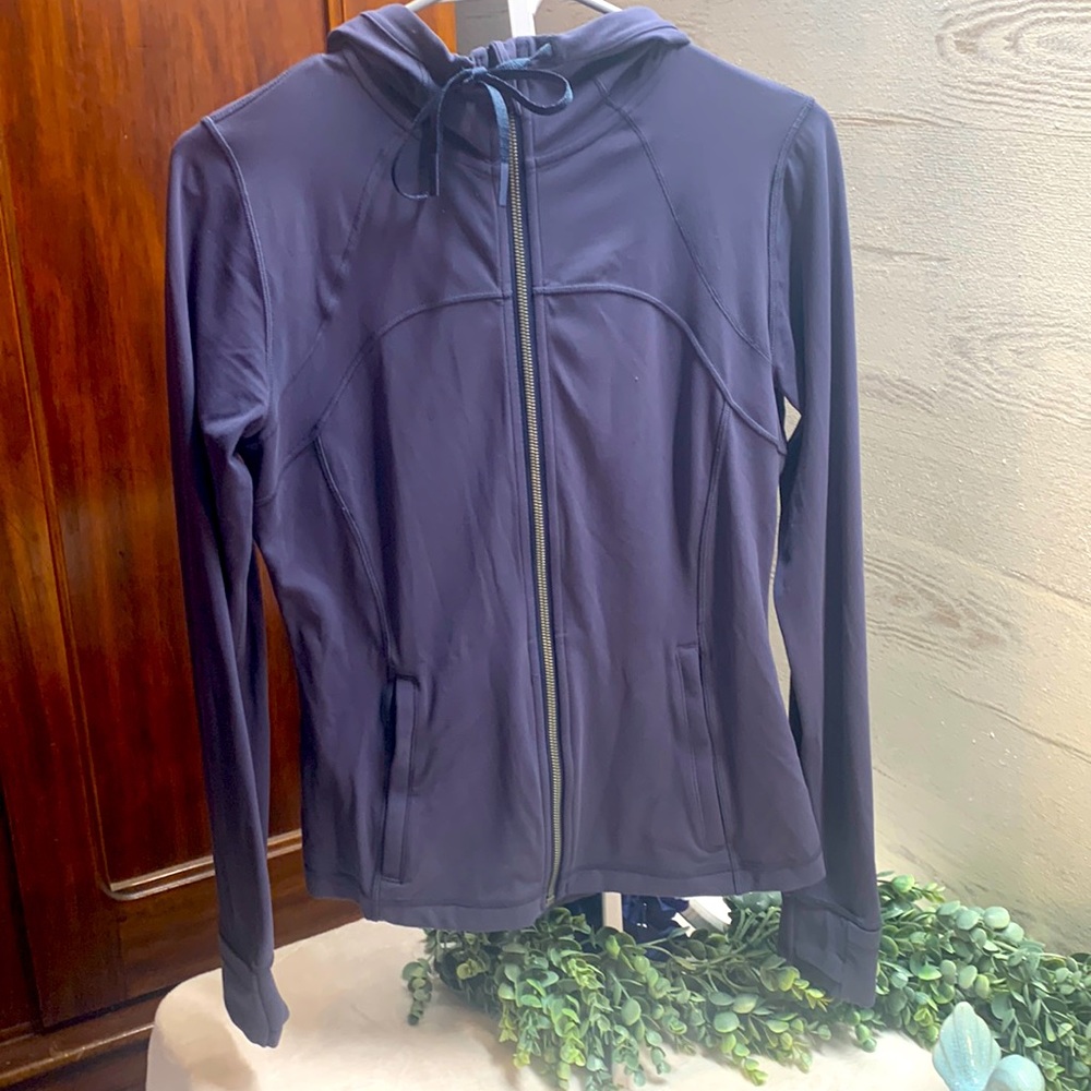 Women Lululemon blue zip jacket hoodie size S